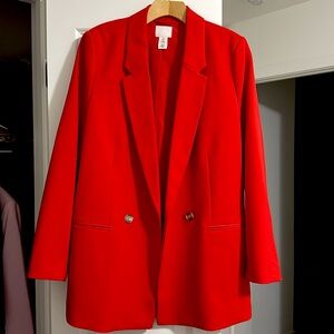 Bright orange blazer